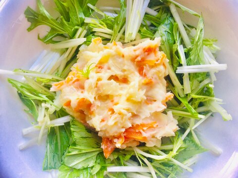 水菜のポテトサラダ
